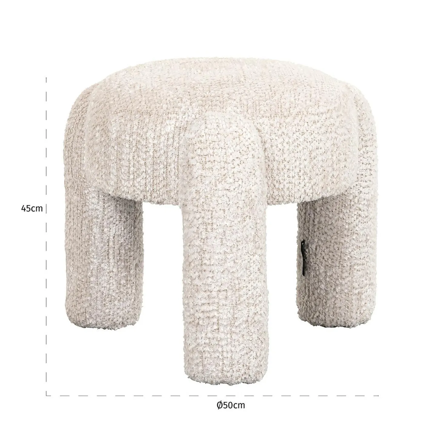 Krukje Holly Chenille - Creme - Loft24.nl