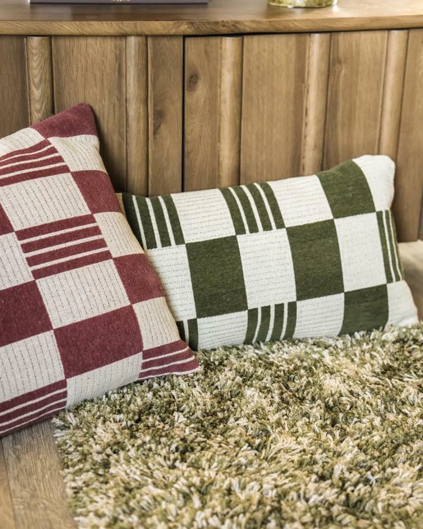 Kussen Twist 35x55 cm - Groen - Loft24.nl