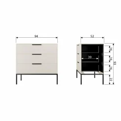 Ladekast/Commode Adam - Zwart - Loft24.nl