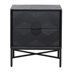 Ladenkast/Nachtkastje Blax 2-laden (Black) - Loft24.nl