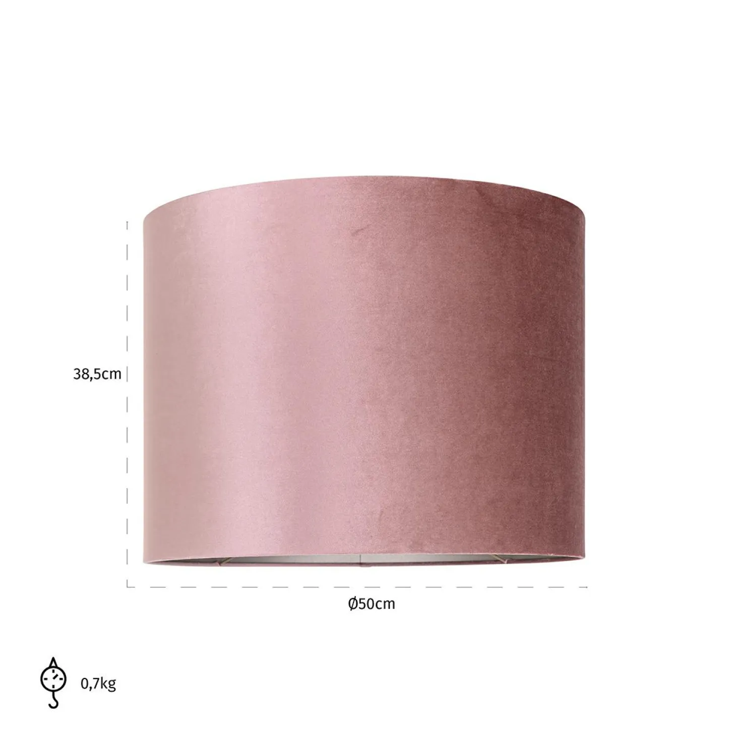 Lampenkap Old Rose Velvet - Loft24.nl