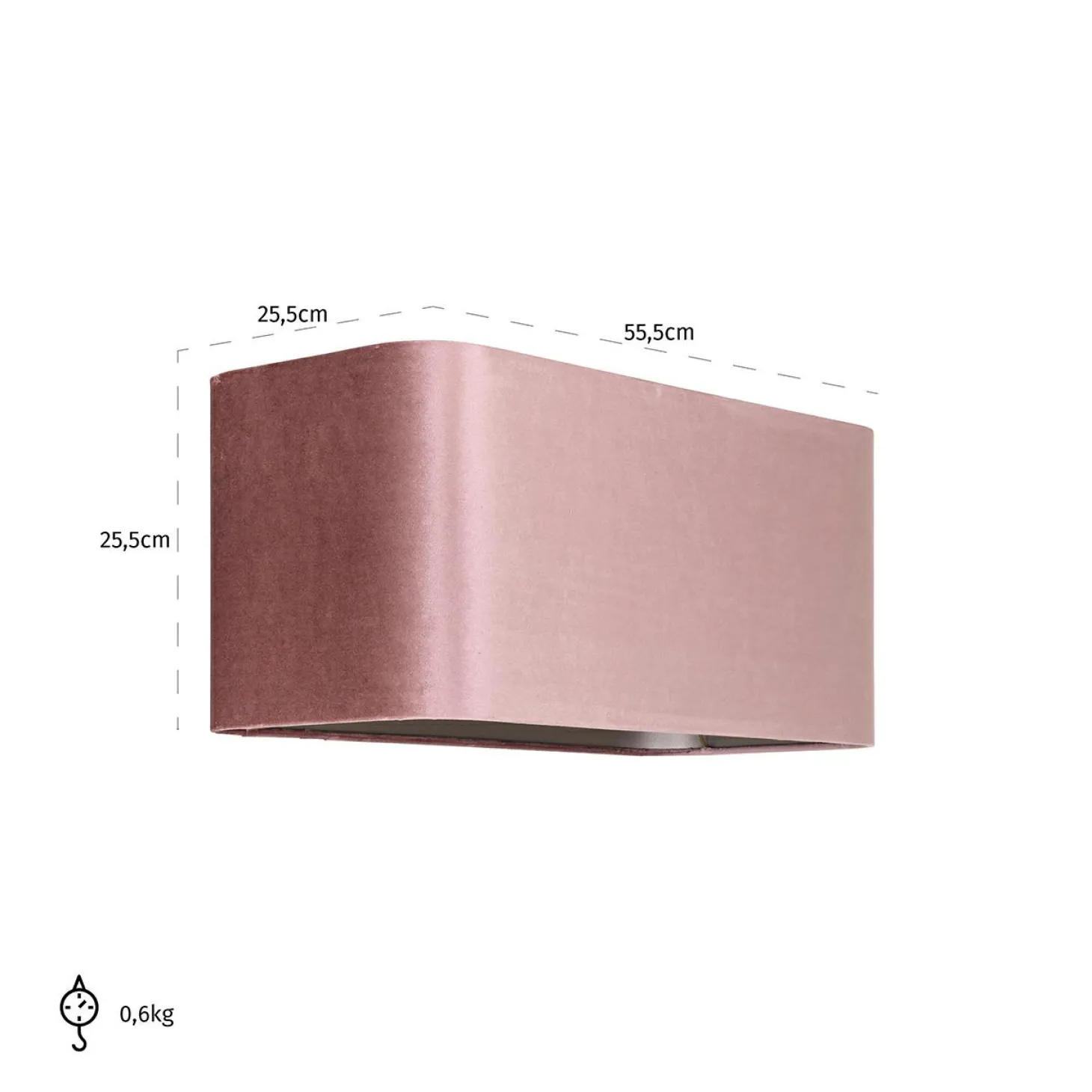 Lampenkap Old Rose Velvet - Loft24.nl