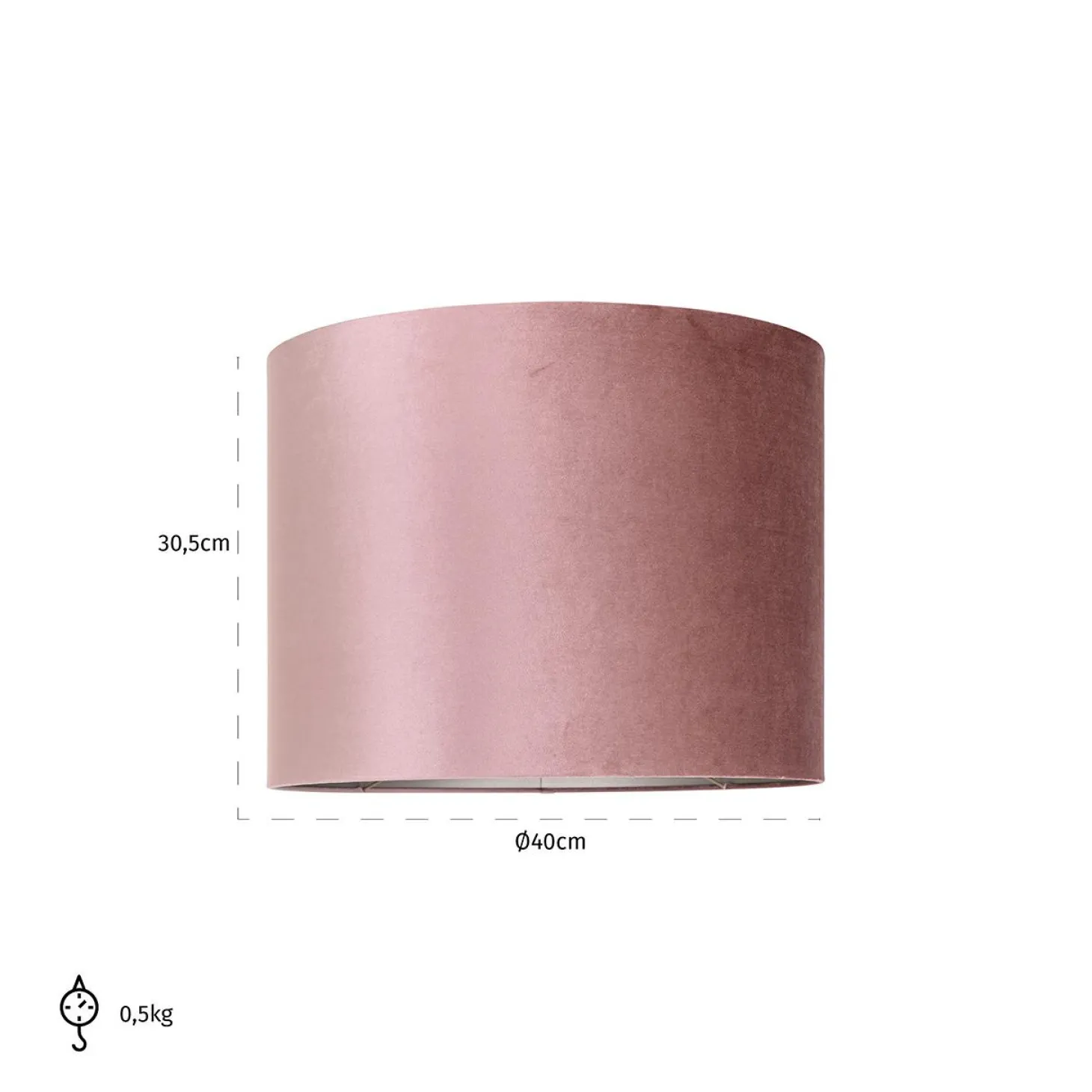 Lampenkap Old Rose Velvet - Loft24.nl
