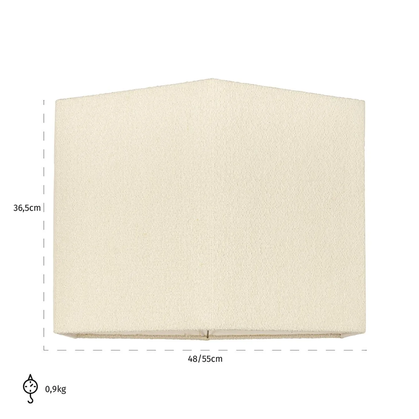 Lampenkap Soho Bouclé kleur Wit - Loft24.nl