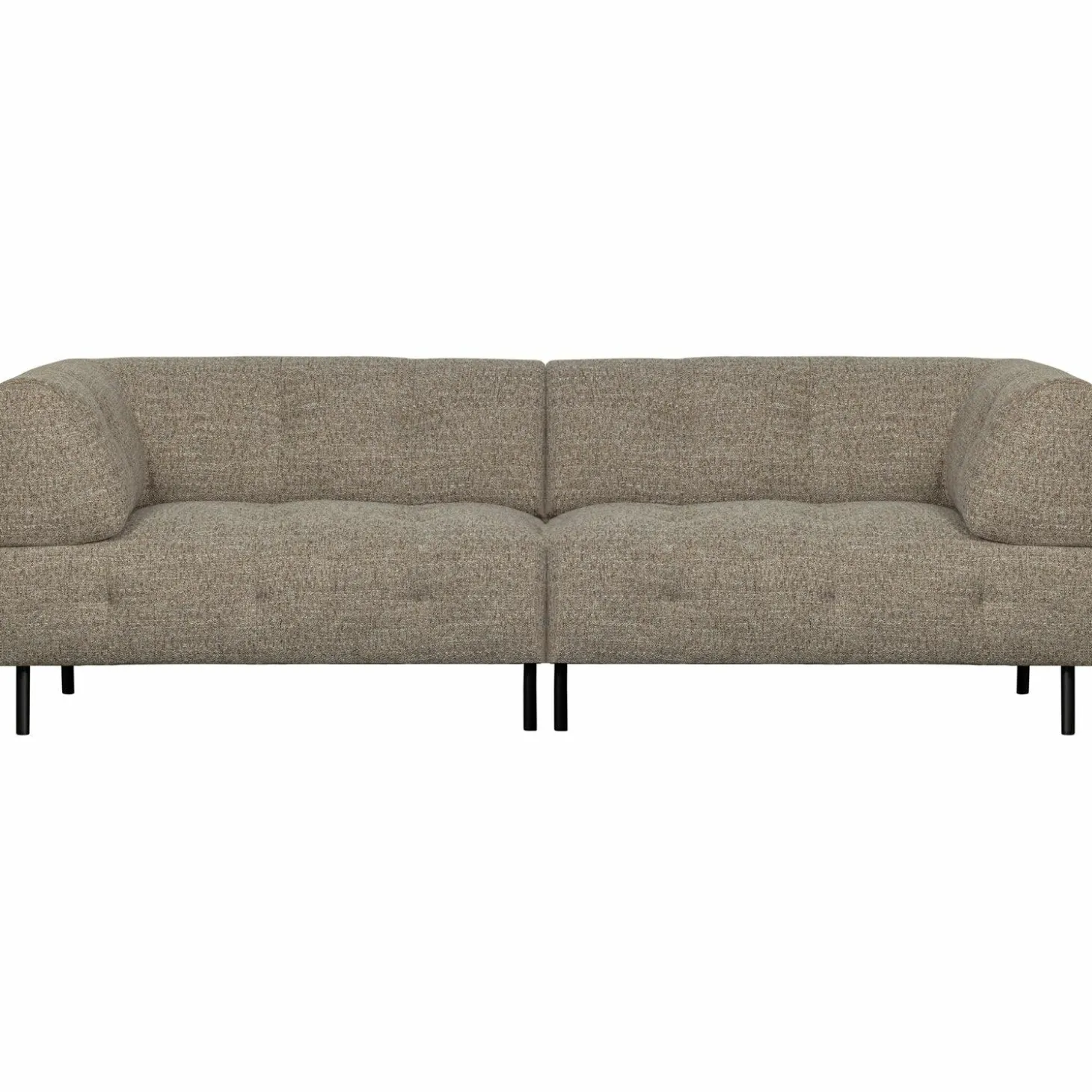 Lloyd 4-zits bank grof geweven bruin melange - Loft24.nl