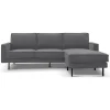 Loungebank Derby Rib Links/Rechts - Grijs - Loft24.nl