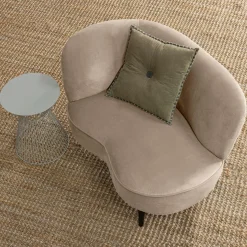Lounge Fauteuil Sara - Khaki (links) - Loft24.nl