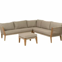 Loungeset San remo teakhout - zand incl kussens - Loft24.nl
