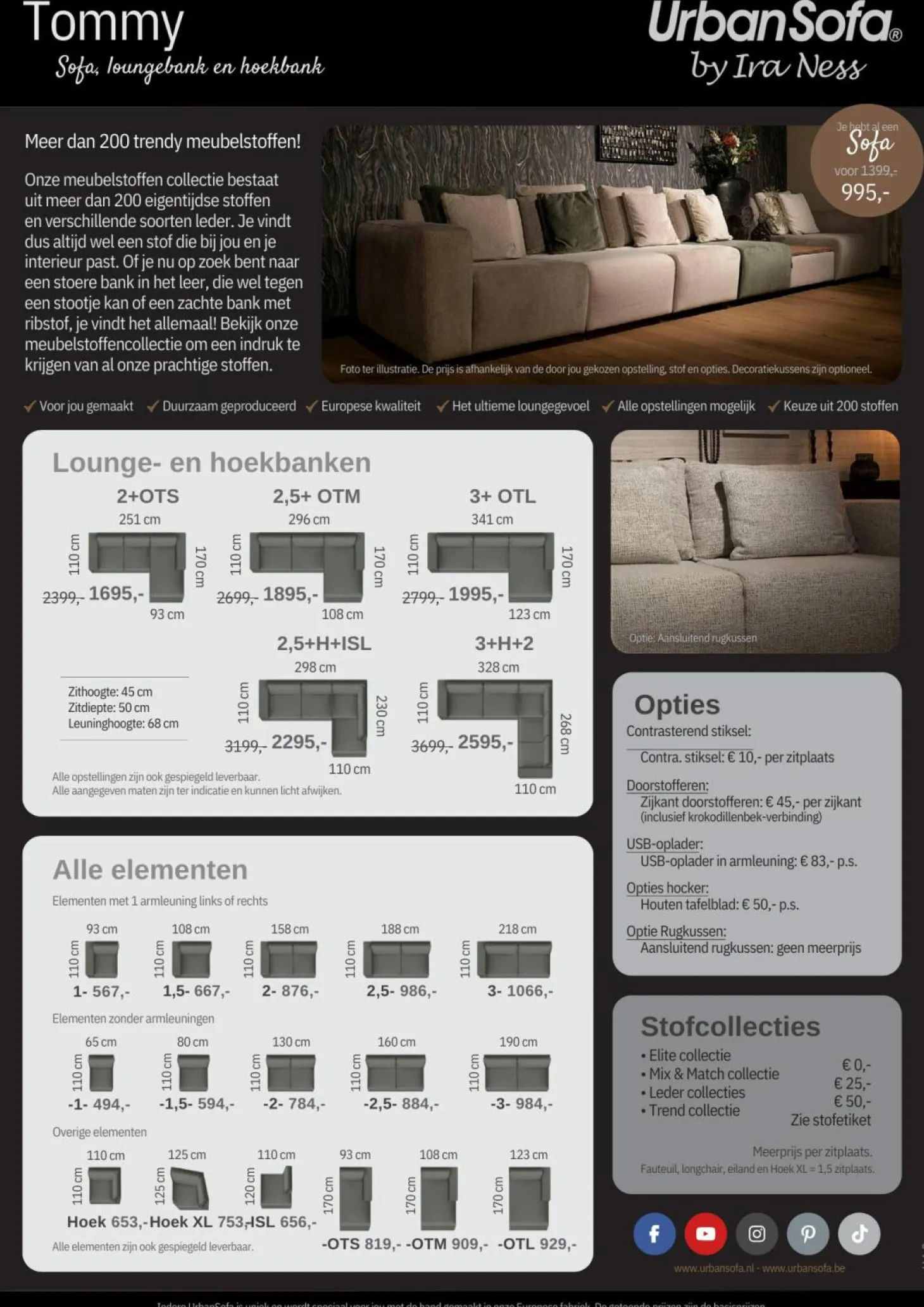 Modulaire Bank Tommy - zelf samenstellen - Loft24.nl