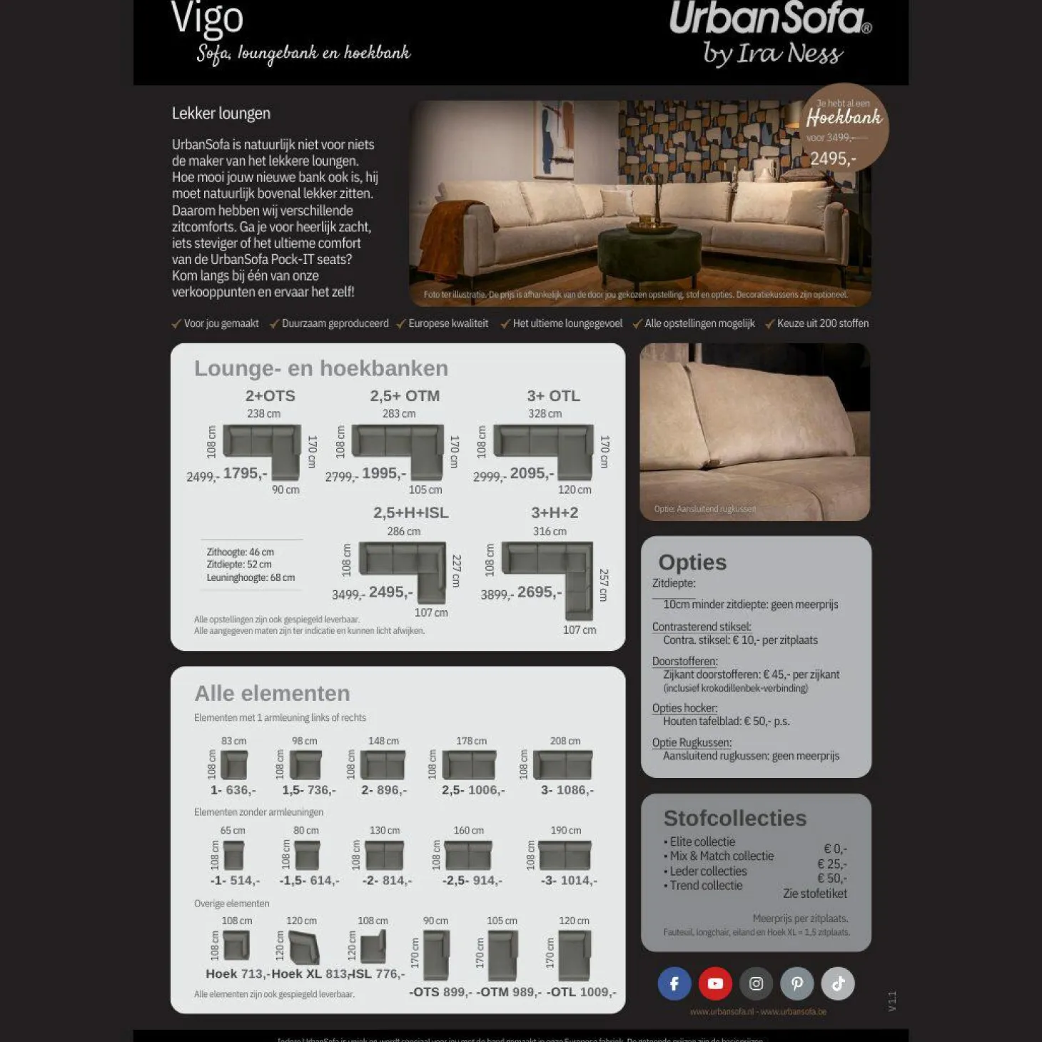 Modulaire Bank Vigo - zelf samenstellen - Loft24.nl