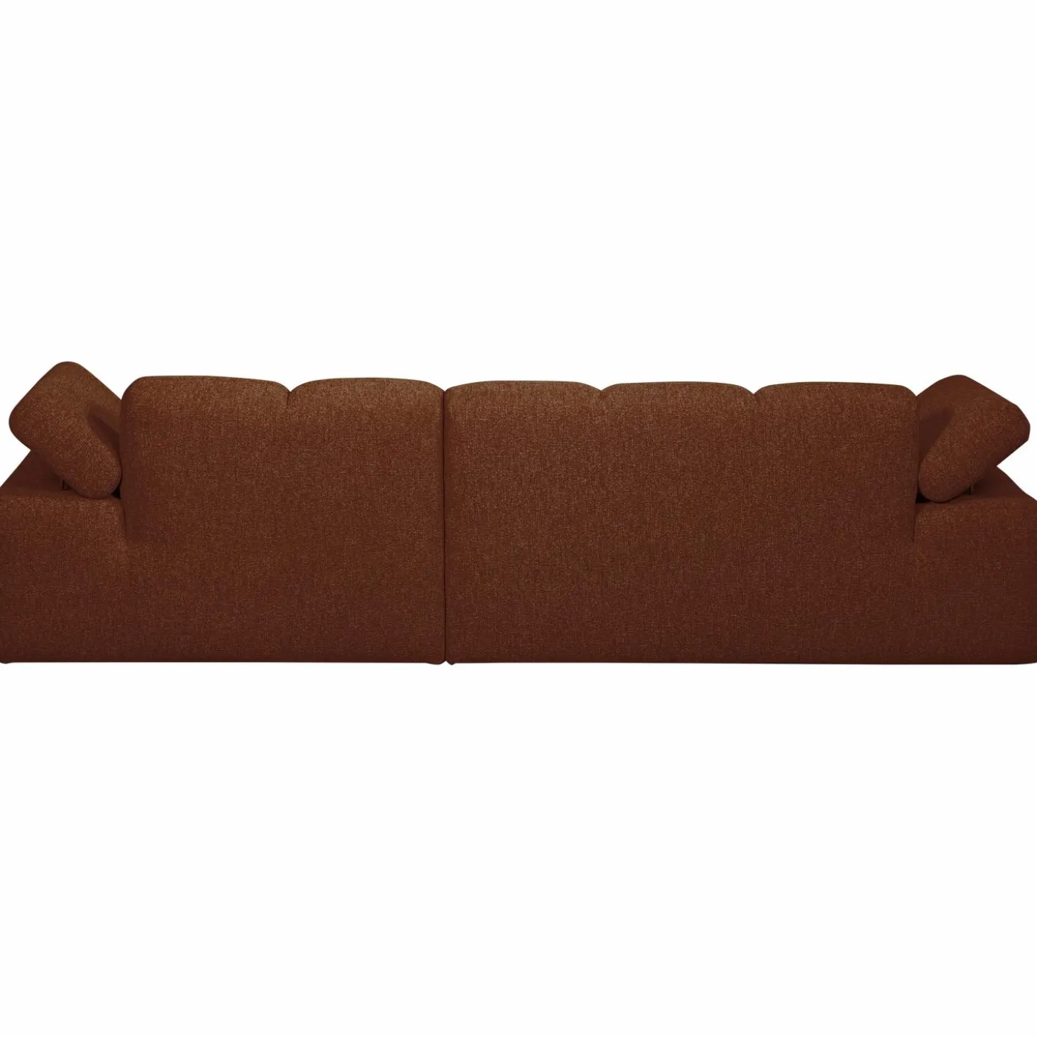 Mojo Loungebank rechts bouclé roestbruin melange - Loft24.nl