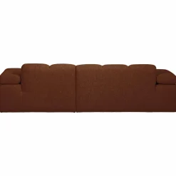 Mojo Loungebank rechts bouclé roestbruin melange - Loft24.nl
