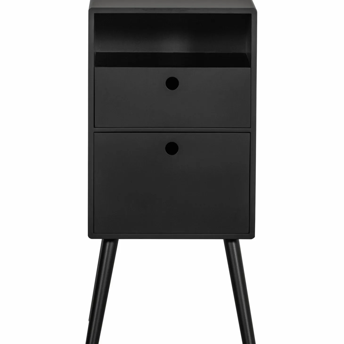 Nachtkastje Ozzy 36 x 30cm, kleur Zwart - Loft24.nl