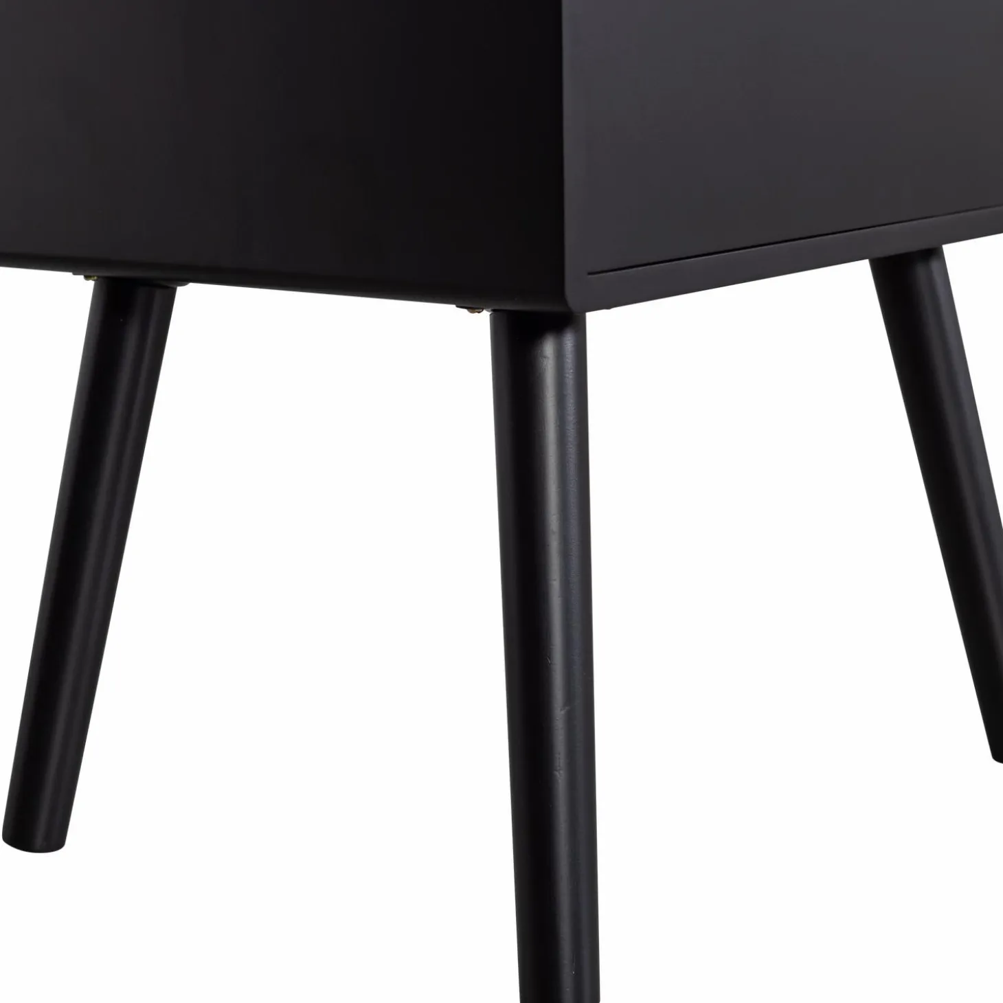 Nachtkastje Ozzy 36 x 30cm, kleur Zwart - Loft24.nl