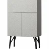 Opbergkast Carved Mangohout, 146 x 90cm, kleur Mist - Loft24.nl