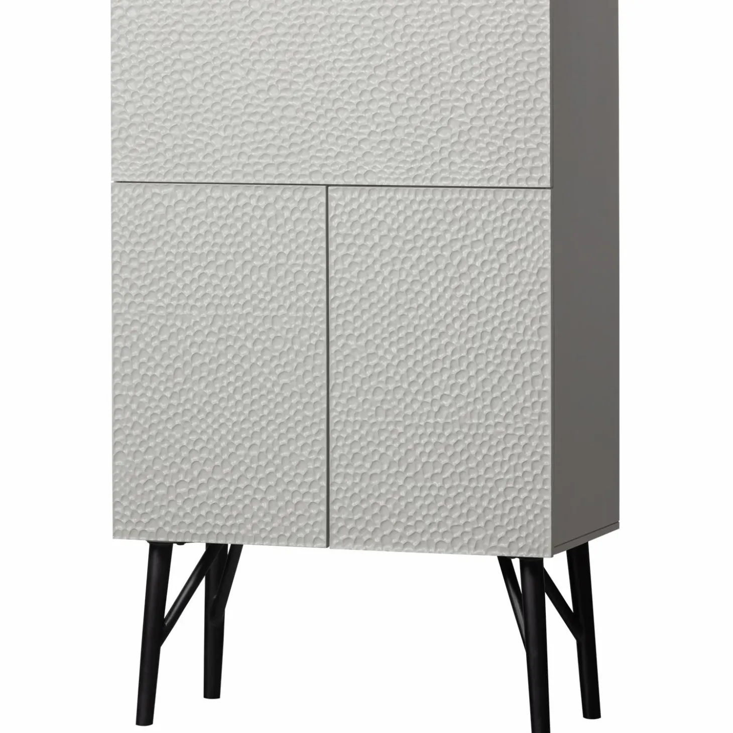 Opbergkast Carved Mangohout, 146 x 90cm, kleur Mist - Loft24.nl