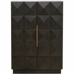 Opbergkast Claremont Eiken en travertin 139 x 95cm - Loft24.nl