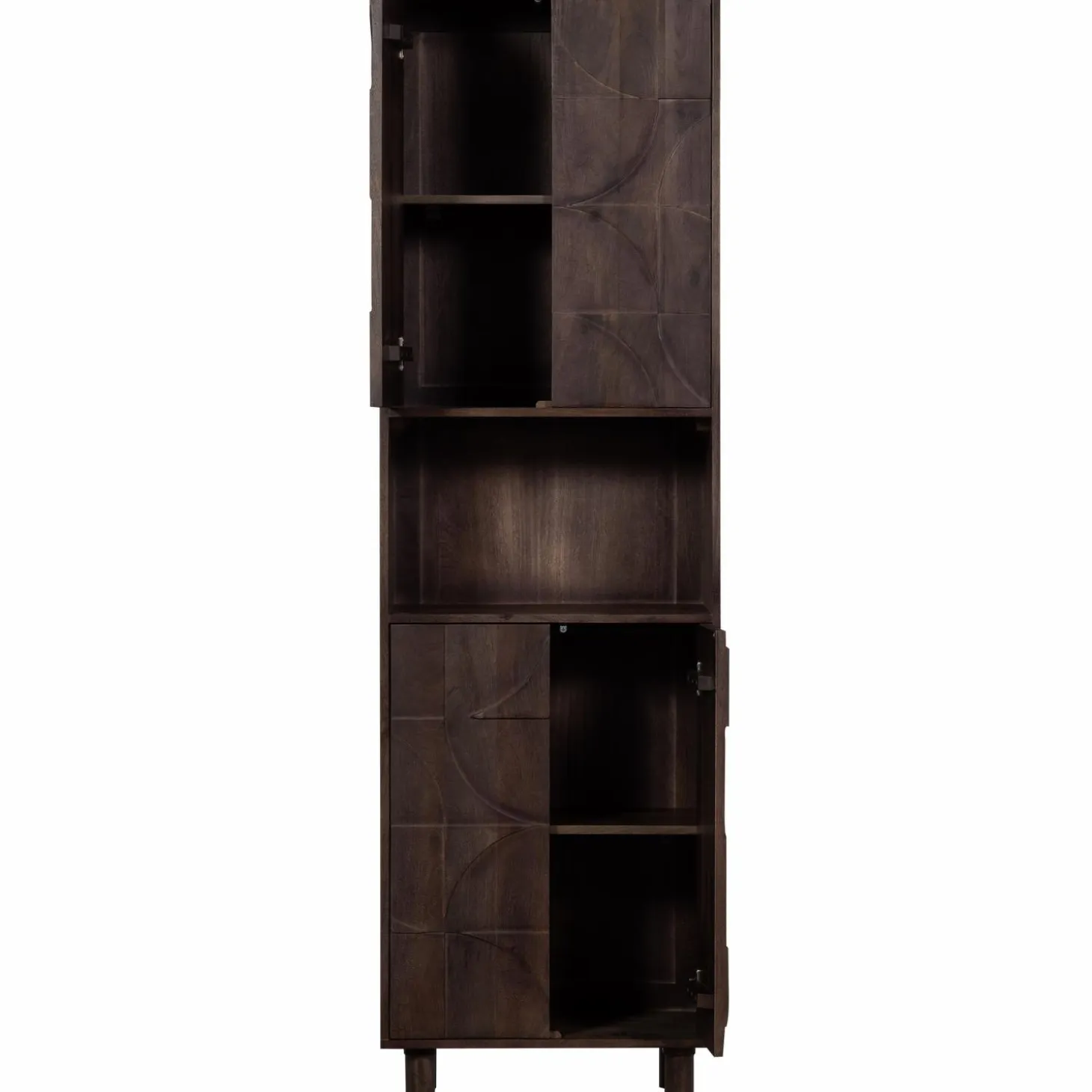Opbergkast Draw Mangohout, 200 x 60cm, kleur Walnoot - Loft24.nl