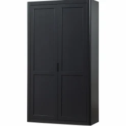 Opbergkast Gunnar Grenenhout, 217 x 120cm, kleur Mat Zwart - Loft24.nl
