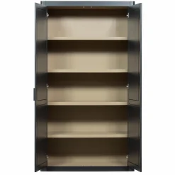 Opbergkast Gunnar Grenenhout, 217 x 120cm, kleur Mat Zwart - Loft24.nl