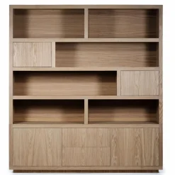 Opbergkast Helsinki Eikenhout 200 x 220 cm - Lichtbruin - Loft24.nl