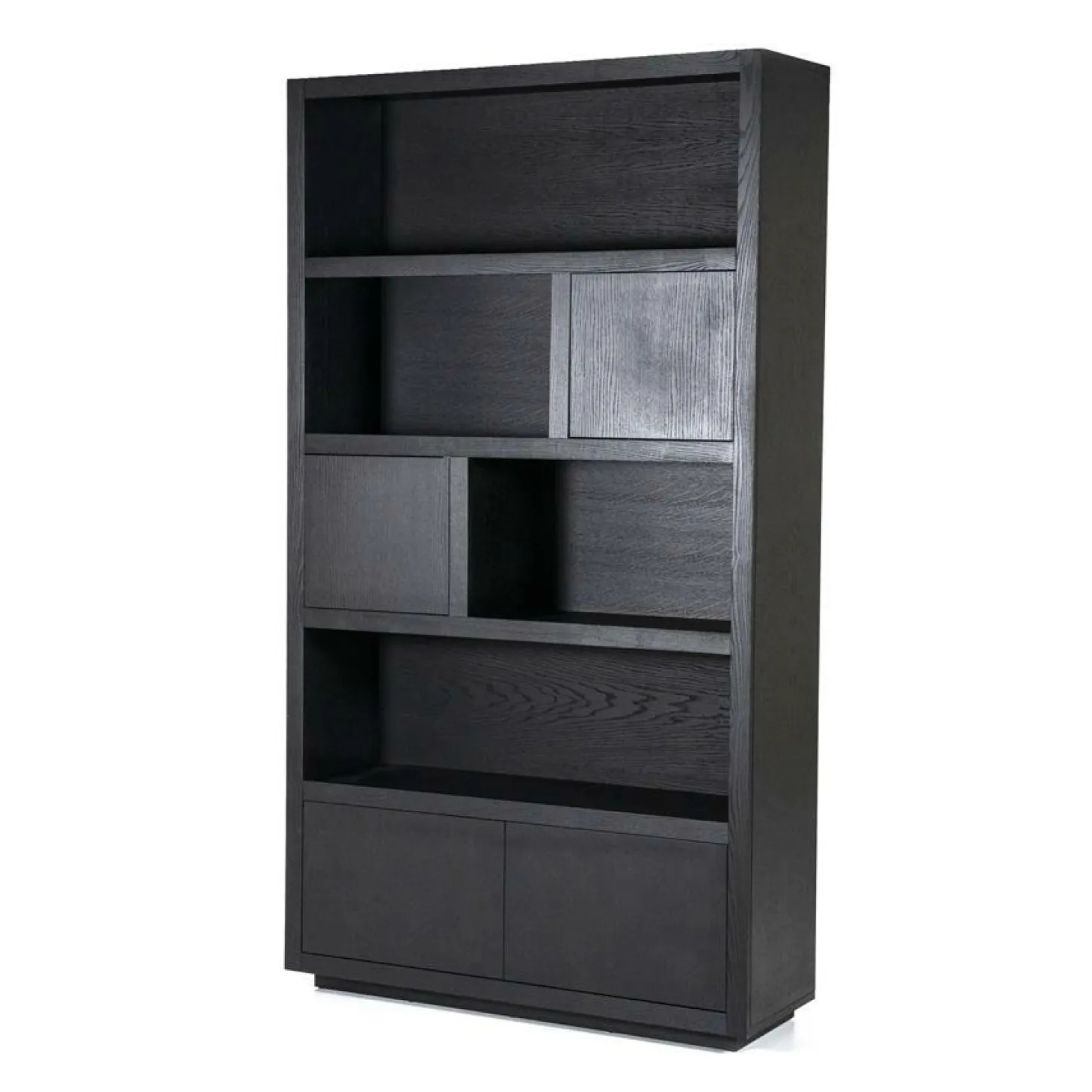 Opbergkast Helsinki Eikenhout 120 x 220 cm - Zwart - Loft24.nl