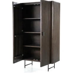 Opbergkast Remi Mangohout en Metaal 170 x 96 cm - Bruin - Loft24.nl
