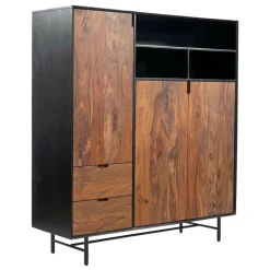 Opbergkast Taviano Sheesham en mangohout 150 x 135 cm - Loft24.nl