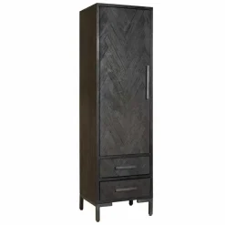 Opbergkast Ziano Visgraat 190 x 55 cm - Zwart (links) - Loft24.nl