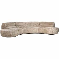 Organische Bank Colby Chenille 360cm - Naturel - Loft24.nl