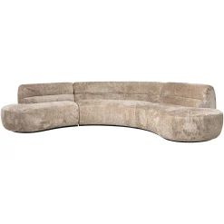 Organische Bank Colby Chenille 360cm - Naturel - Loft24.nl