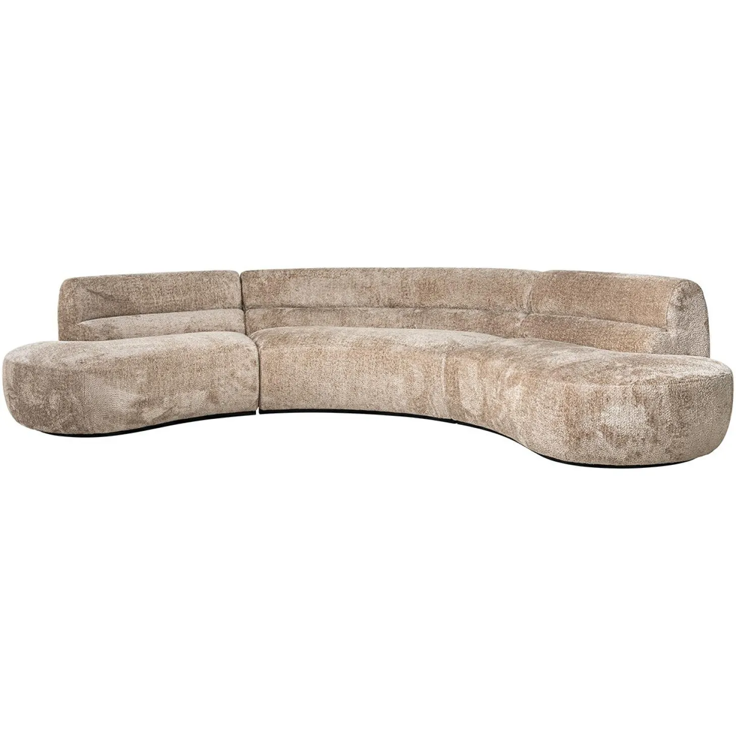 Organische Bank Colby Chenille 360cm - Naturel - Loft24.nl