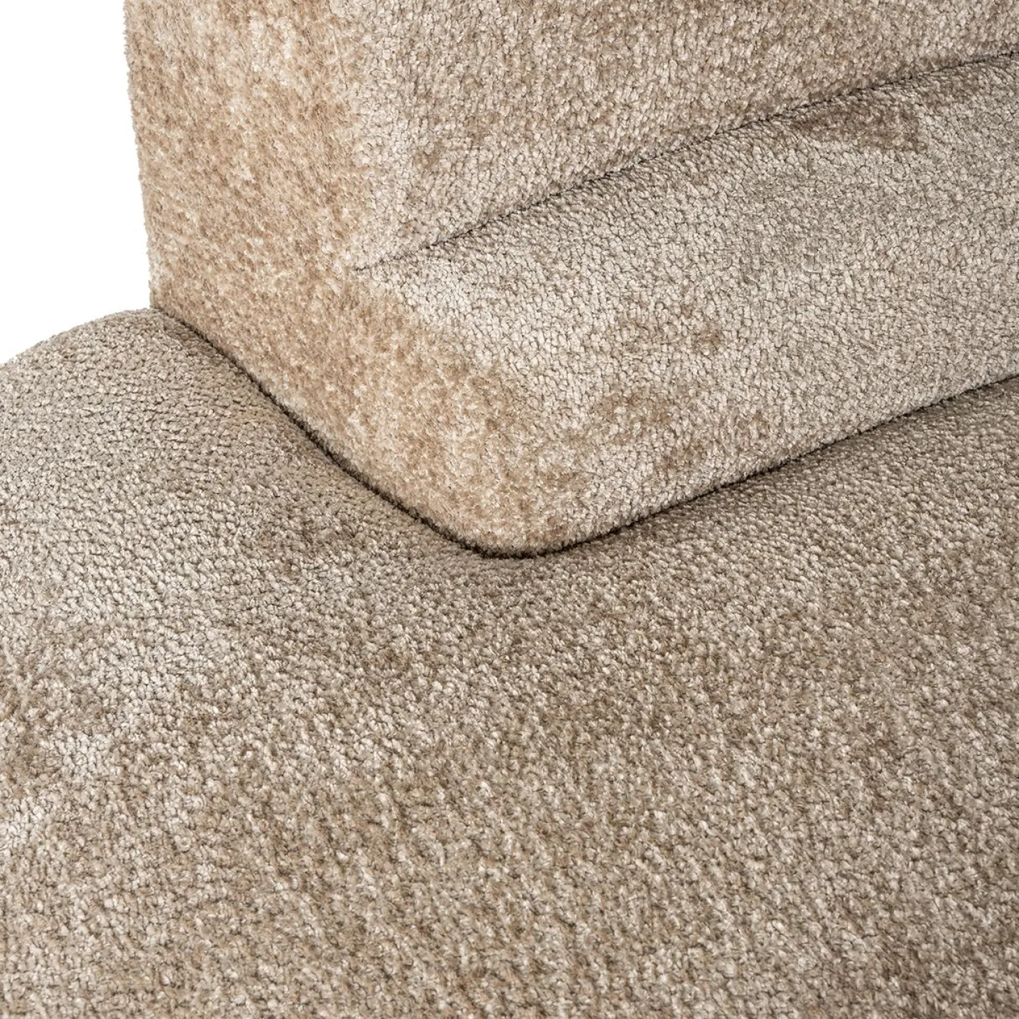Organische Bank Colby Chenille 360cm - Naturel - Loft24.nl