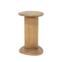 Organische Bijzettafel Lori Eikenhout 46 x 35cm - Lichtbruin - Loft24.nl