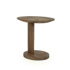 Organische Bijzettafel Novia Mangohout 50 x 40cm - Lichtbruin - Loft24.nl
