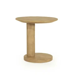 Organische Bijzettafel Novia Mangohout 50 x 40cm - Naturel - Loft24.nl