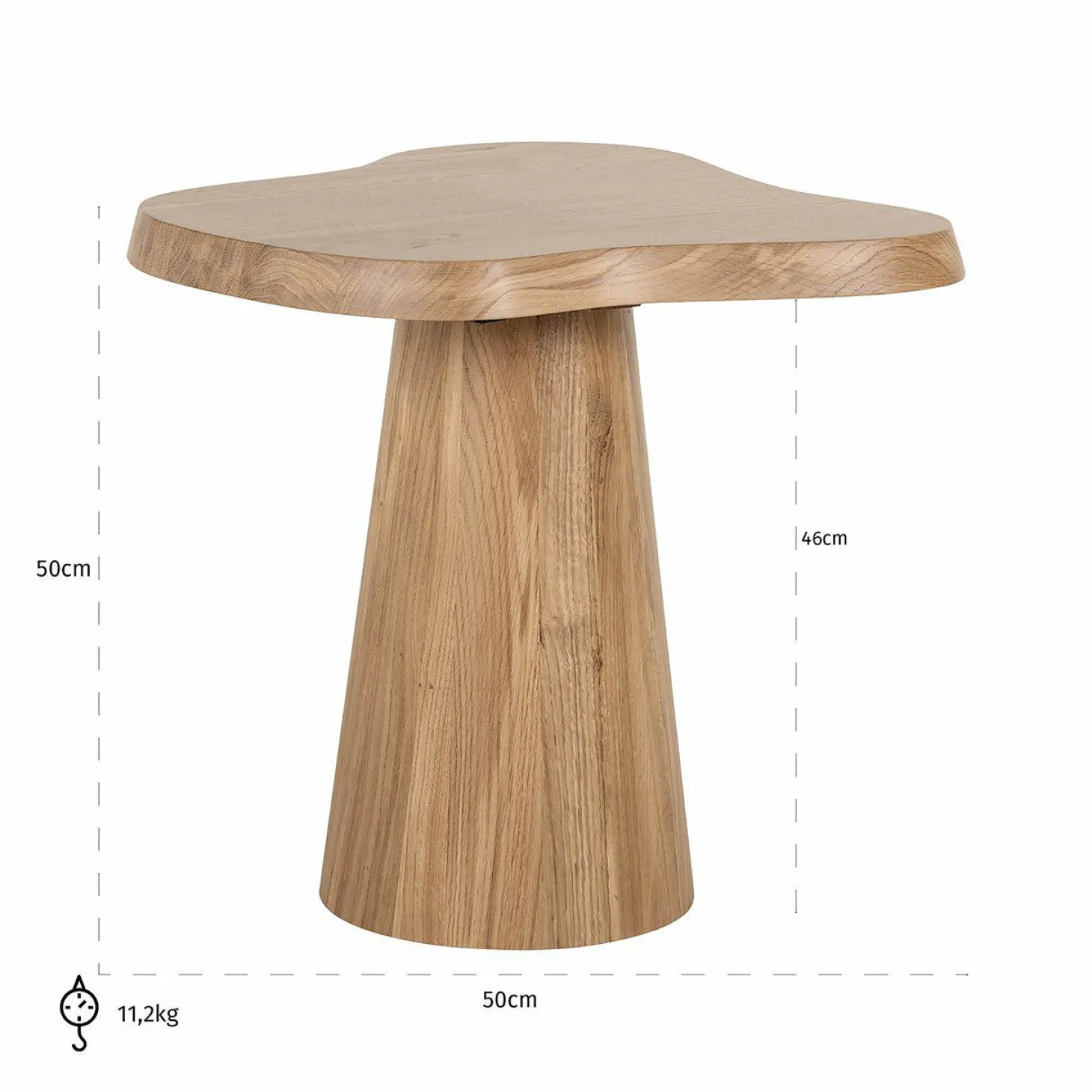 Organische Bijzettafel Riva - Eikenhout - Loft24.nl