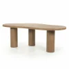 Organische Eettafel Bobbie Walnoot 215 x 110 cm - Lichtbruin - Loft24.nl