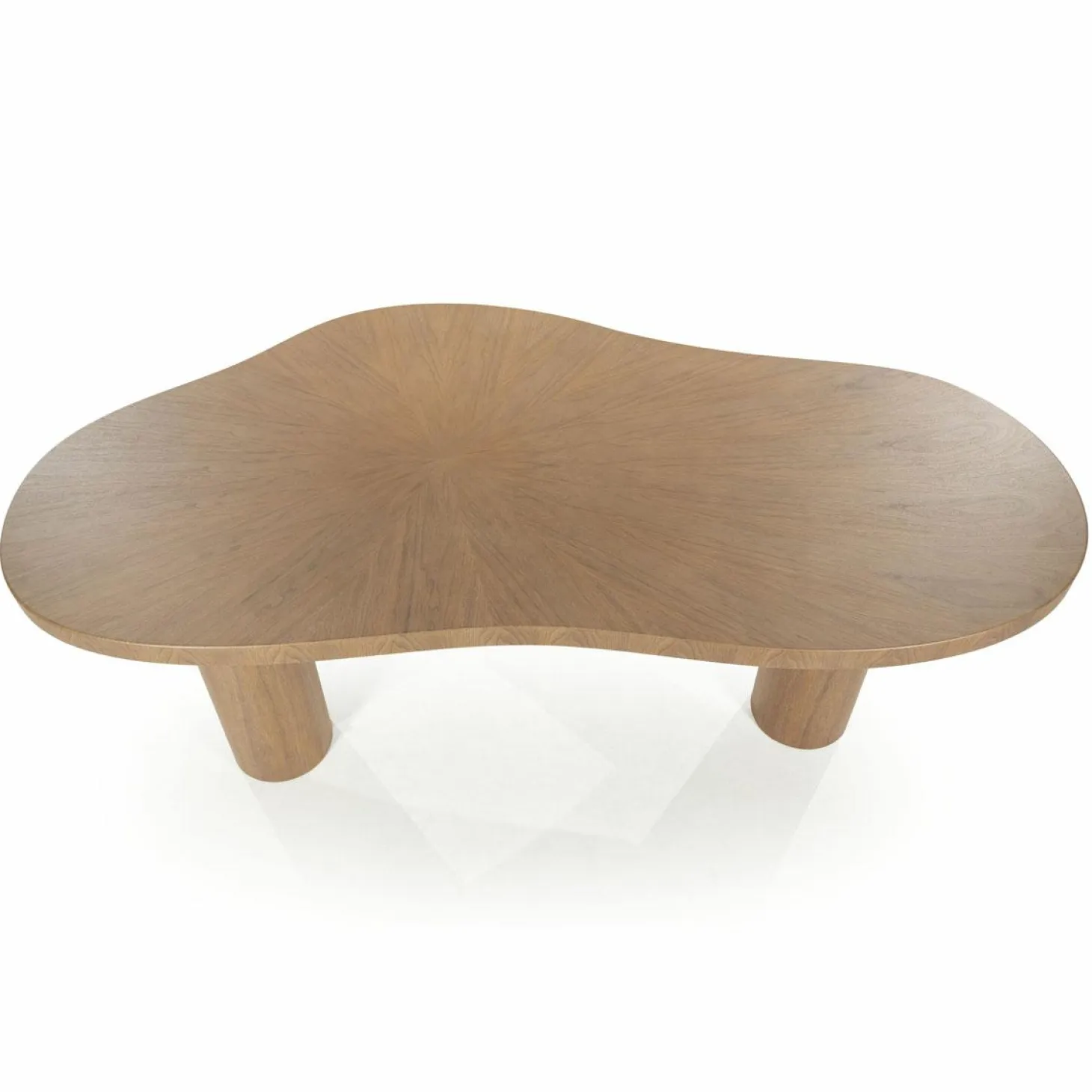 Organische Eettafel Bobbie Walnoot 215 x 110 cm - Lichtbruin - Loft24.nl