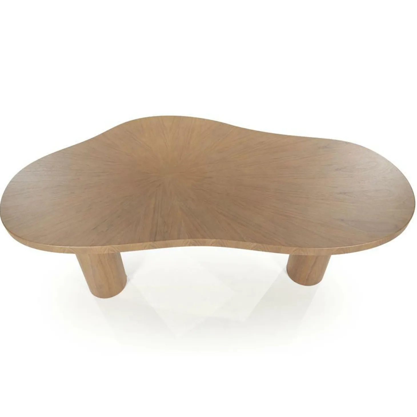 Organische Eettafel Bobbie Walnoot 215 x 110 cm - Lichtbruin - Loft24.nl