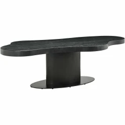 Organische Eettafel Bogor Eiken 225 x 115 cm - Dark Coffee - Loft24.nl