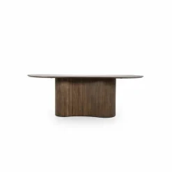 Organische Eettafel Jordy Mangohout 200 x 110cm - Bruin - Loft24.nl