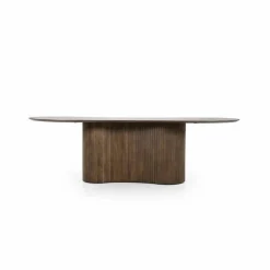 Organische Eettafel Jordy Mangohout 250 x 110cm - Bruin - Loft24.nl