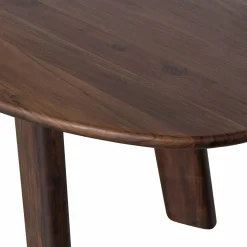 Organische Eettafel Roundly Mangohout, kleur Walnoot - 200 cm - Loft24.nl