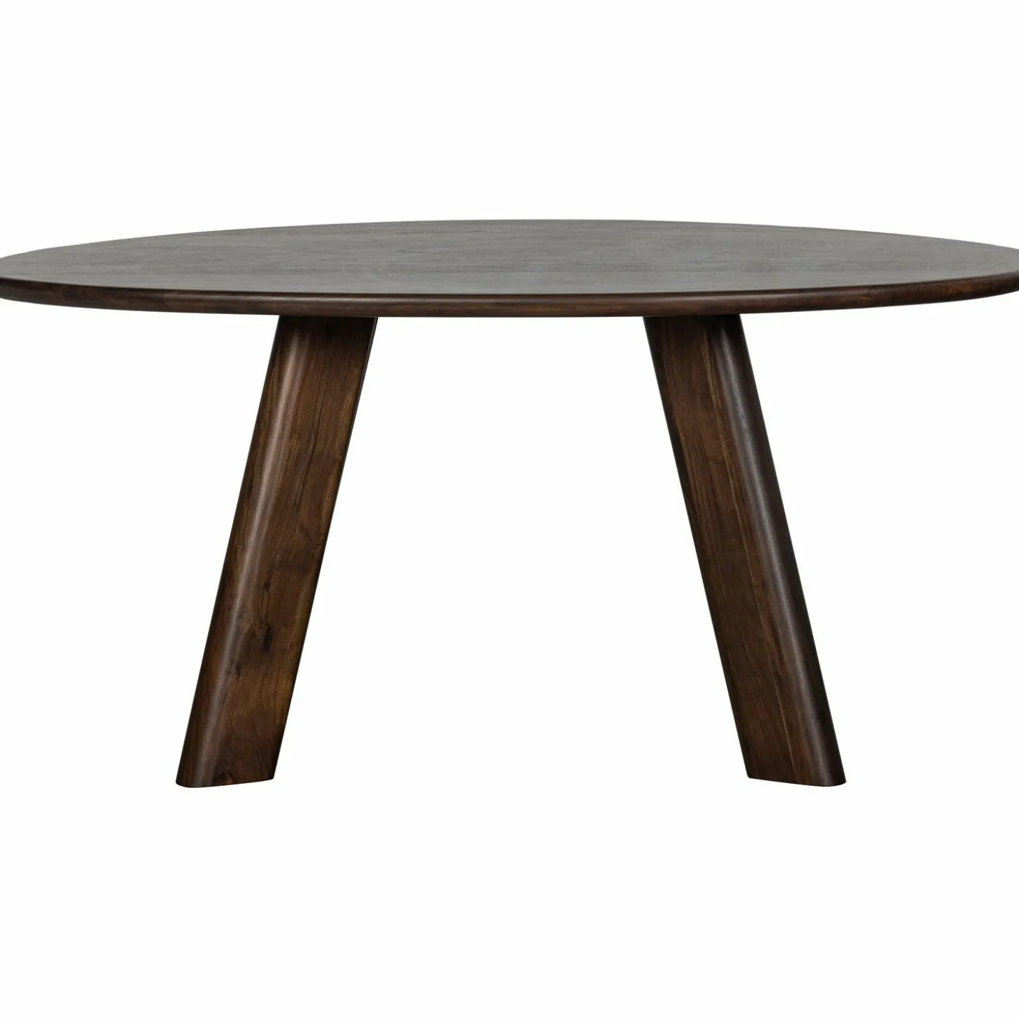Organische Eettafel Roundly Mangohout, kleur Walnoot - 180 cm - Loft24.nl
