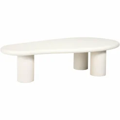 Organische Salontafel Bloomstone 160 x 80 cm - Wit - Loft24.nl