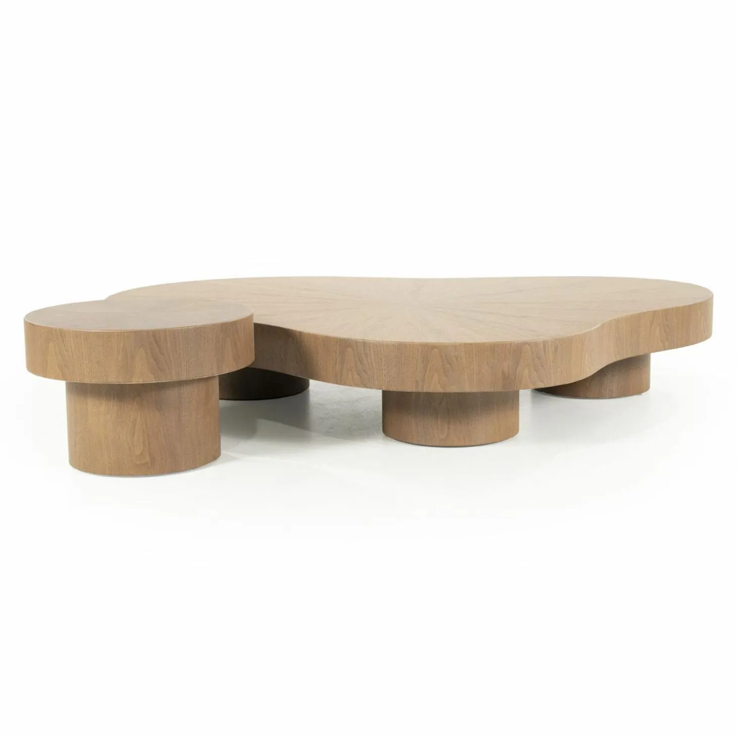 Organische Salontafel Bobbie - lichtbruin - 150 x 110 cm - Loft24.nl