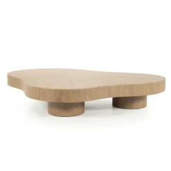 Organische Salontafel Bobbie - lichtbruin - 150 x 110 cm - Loft24.nl