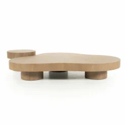 Organische Salontafel Bobbie - lichtbruin - 150 x 110 cm - Loft24.nl