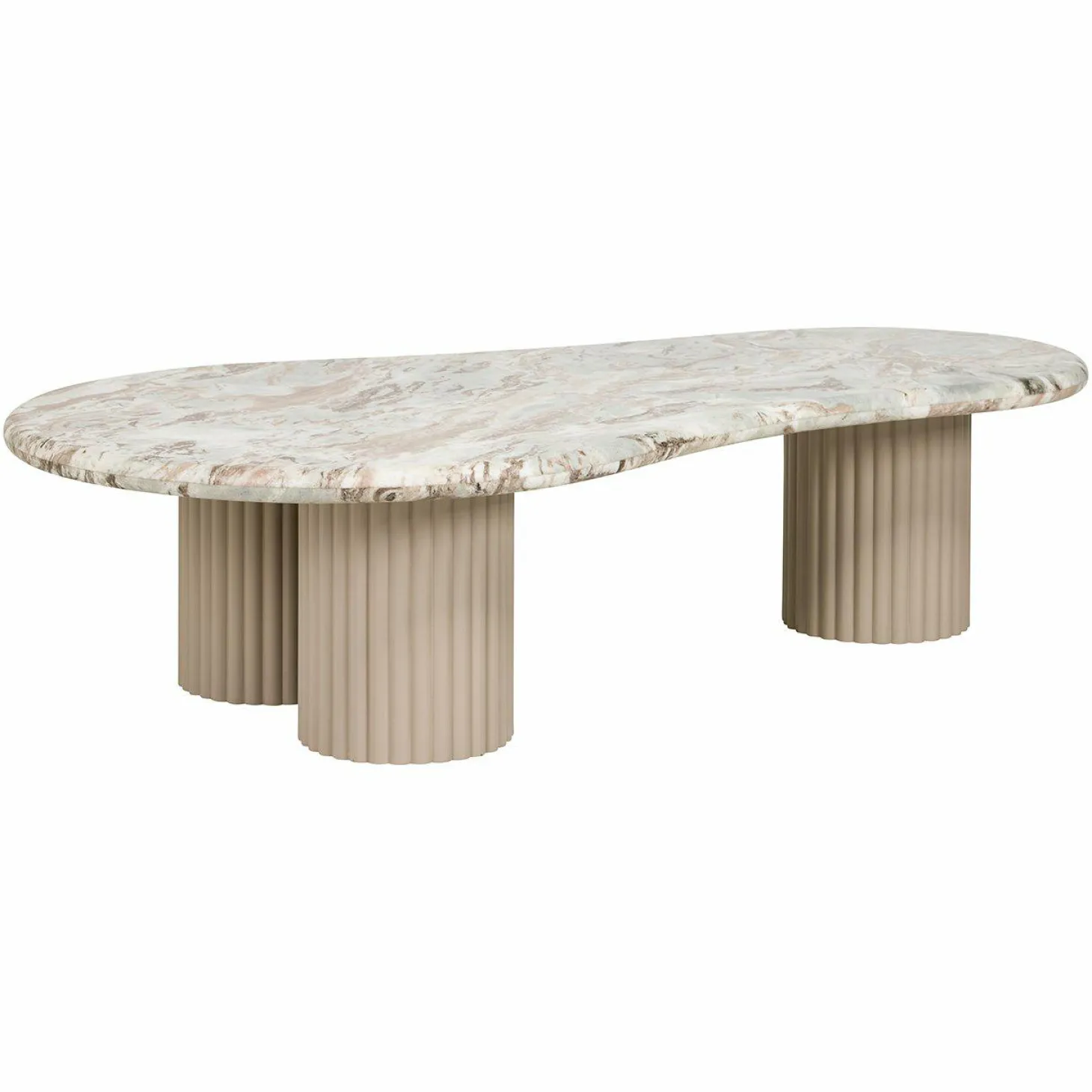 Organische Salontafel Coronel Marmer 150 x 80cm - Beige - Loft24.nl